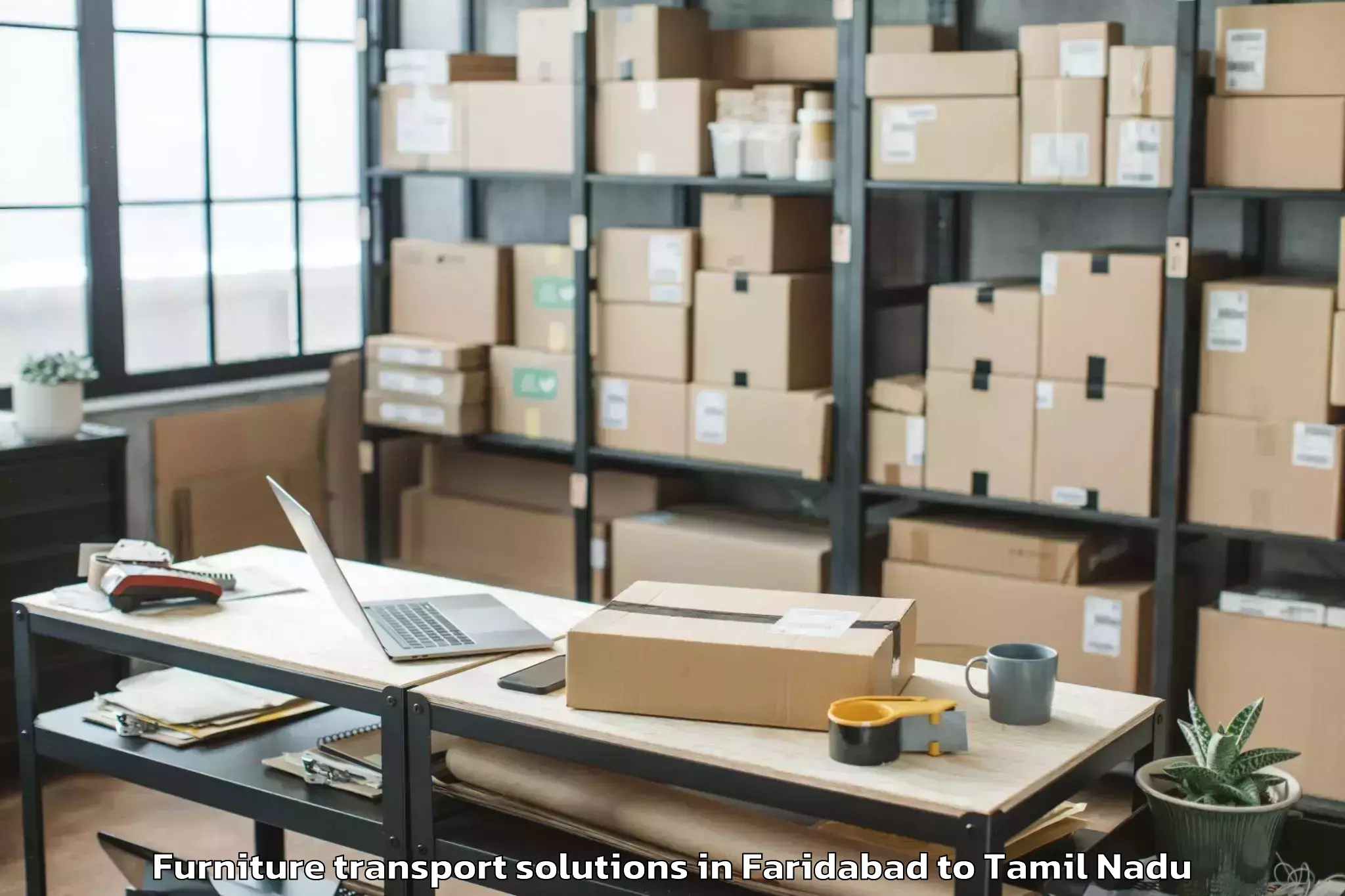 Faridabad to Karambakkudi Furniture Transport Solutions Booking